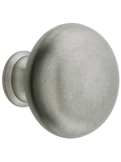 Large Classic Brass Cabinet Knob - 1 1/2 inch Diameter in Brushed Nickel